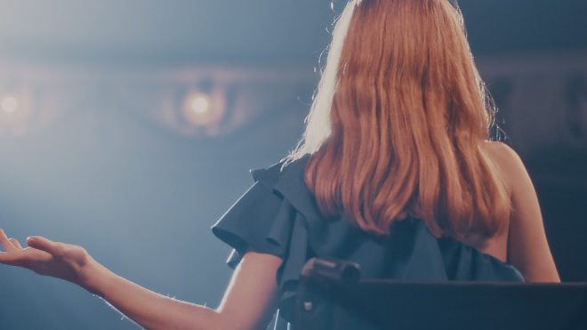An image of a woman's back
